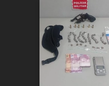 Material ilícito apreendido em ação da PM
