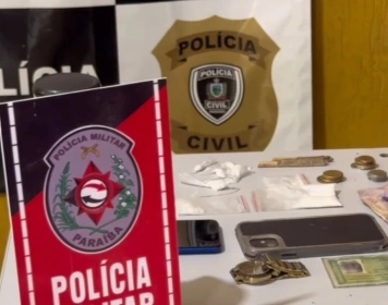 Drogas apreendidas em ação da PM