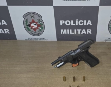 Arma de fogo apreendida em ação da polícia militar 