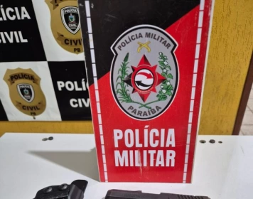 Arma de fogo apreendida pela polícia militar em Catolé do Rocha 