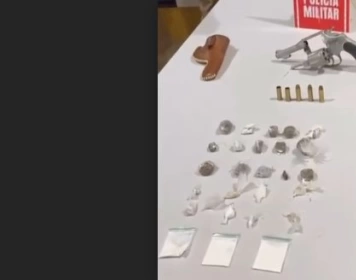 Material ilícito apreendido em ação da Polícia Militar