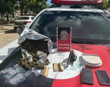Drogas e arma de fogo apreendidas em Patos 