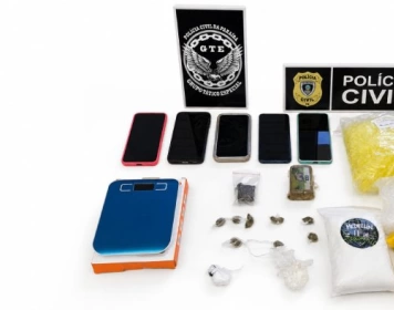 Material ilícito apreendido em ação da Polícia Civil