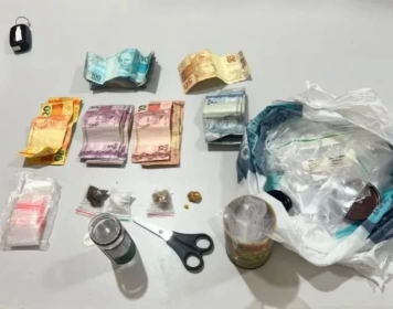 Material ilícito apreendido em ação da PM