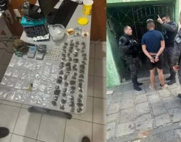 Prisão de homem por tráfico de drogas