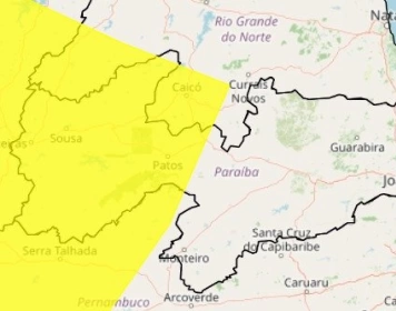 Alerta amarelo de baixa umidade do ar