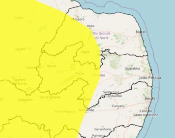 Alerta amarelo de baixa umidade do ar