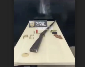 Armas de fogo e munições apreendidas pela PC
