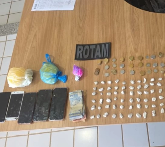 Operação da Rotam fecha ponto de tráfico e prende dois em flagrante em Sousa