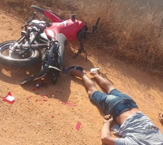 Grave acidente de moto deixa uma vítima fatal próximo a Casinha do Homem, em Santa Cruz
