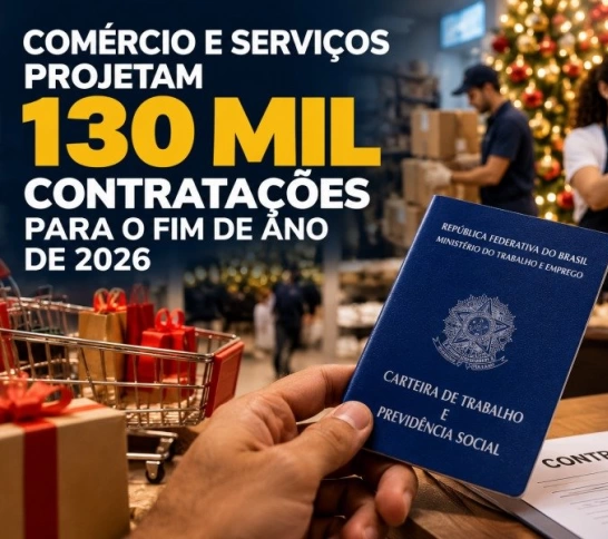 Comércio e serviços projetam 130 mil contratações para o fim de ano de 2026