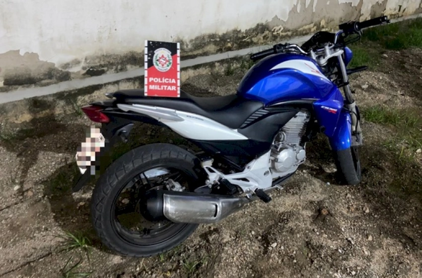 Imagem Apreensão de moto com sinais de adulteração