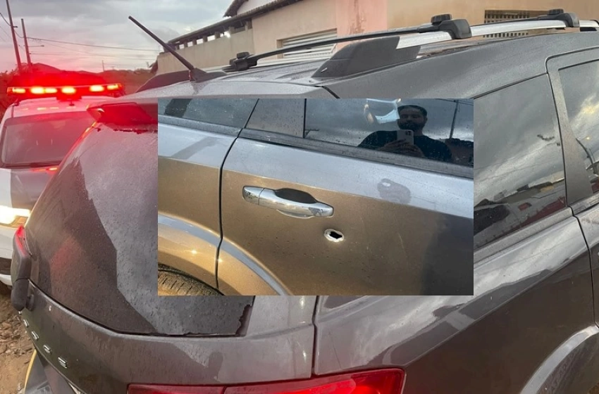 Imagem Carros do médico sousense alvejado a bala