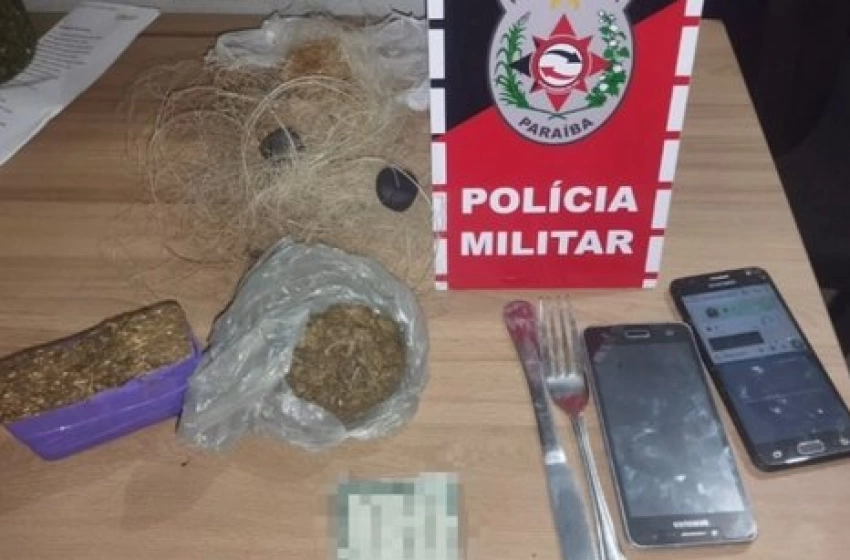 Imagem Material ilícito apreendido em ação da Polícia Militar em Sousa