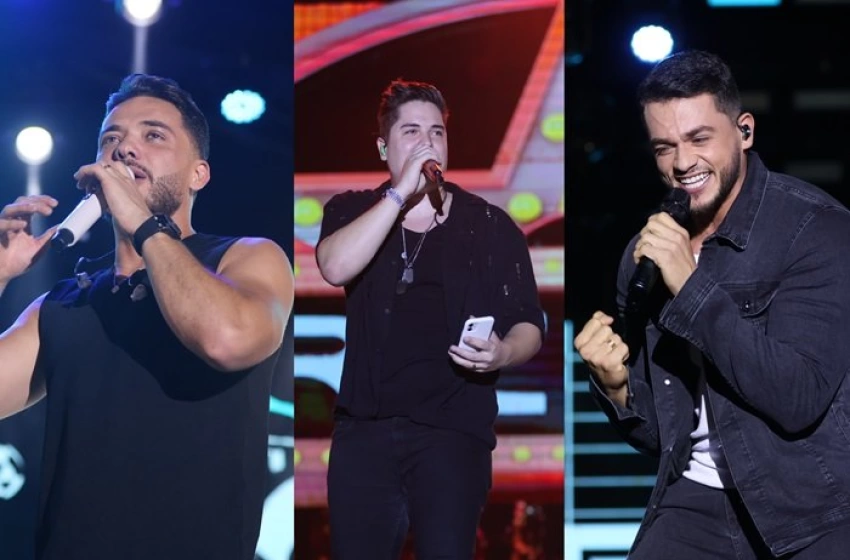 Imagem Wesley Safadão, Eric Land e Breno Andrade 