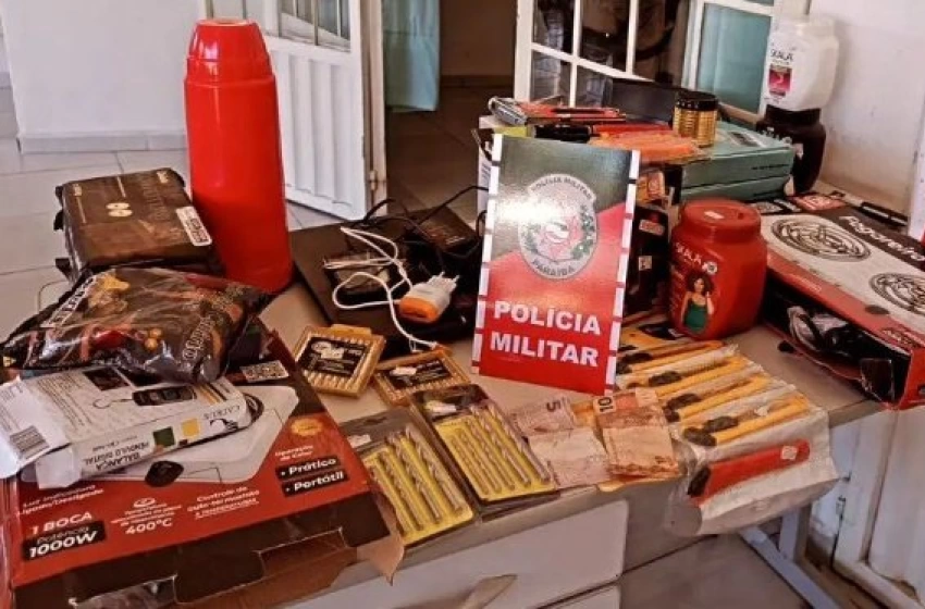 Imagem Objetos furtados recuperados pela polícia militar em Tavares 