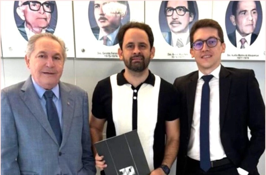 Imagem Dr. Johnson Abrantes, Athayde Diniz, e Dr. Homero de Sá Abrantes