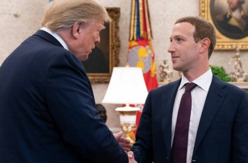Imagem Donald Trump, e Mark Zuckerberg