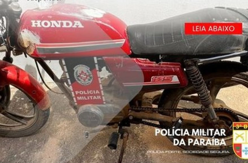 Imagem Apreensão de motocicleta com restrição de roubo/furto, no Sertão