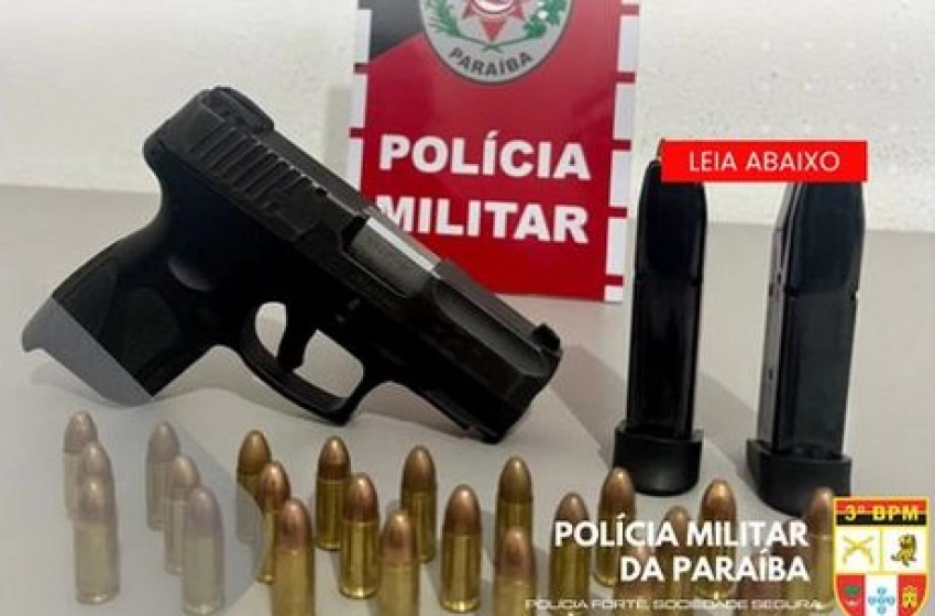 Imagem Arma de fogo apreendida em ação da Polícia Militar