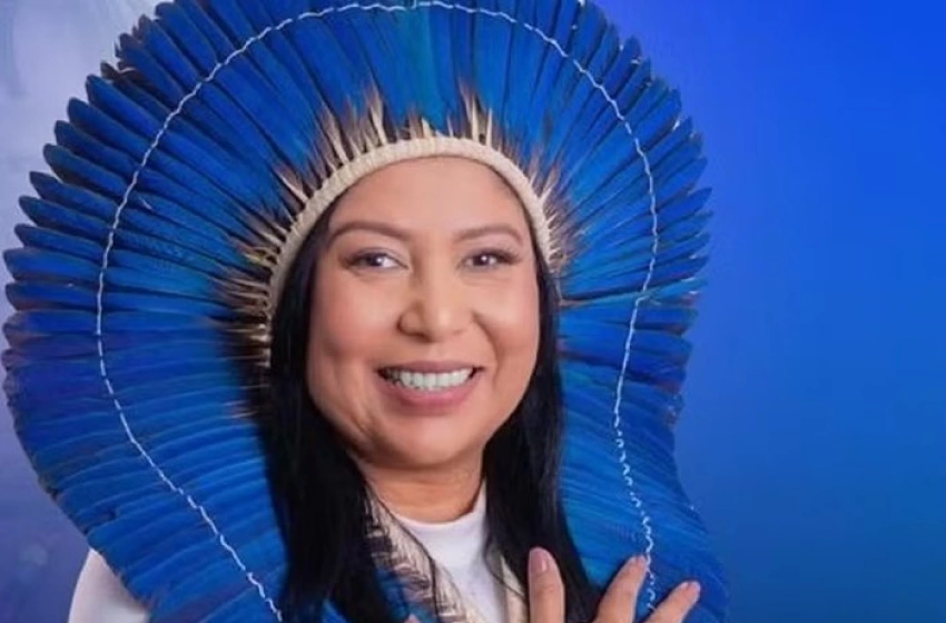 Imagem Ninha, indígena eleita prefeita de Marcação