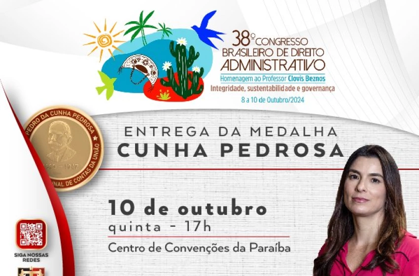 Imagem Medalha Cunha Pedrosa à professora Cristiana Fortini