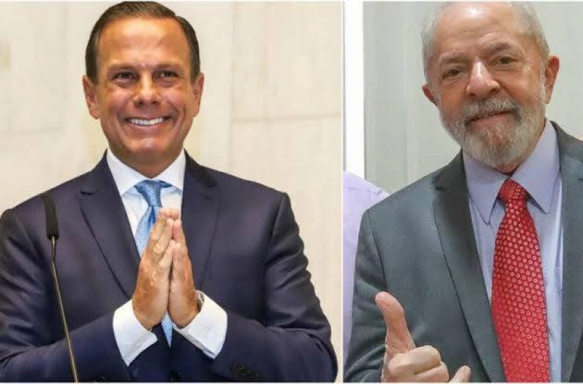Imagem João Dória, e Luiz Inácio Lula da Silva