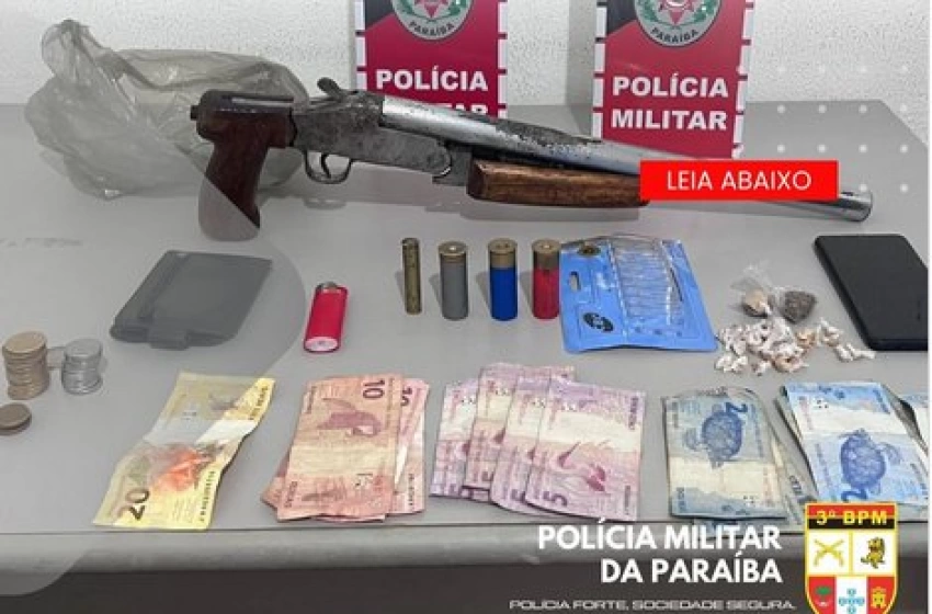 Imagem Material ilícito apreendido em ação da Polícia Militar, em Patos
