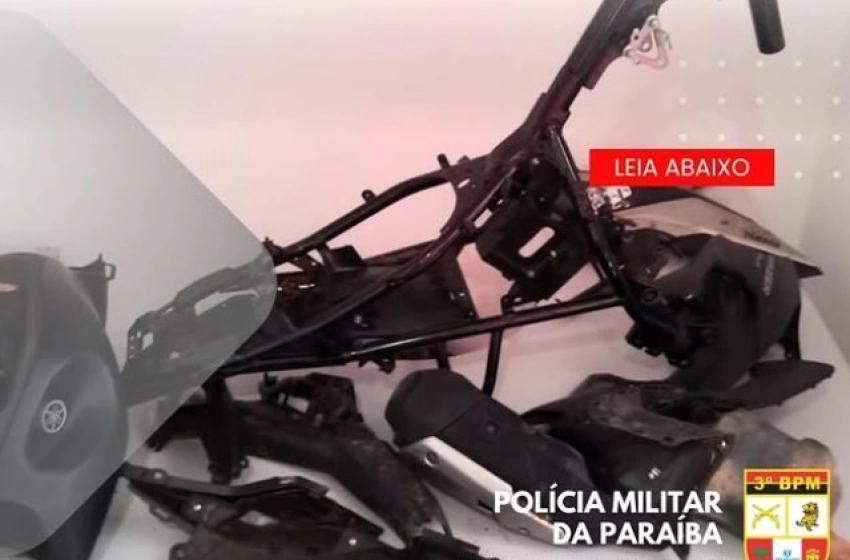 Imagem Polícia localiza peças de motocicleta furtada na cidade de Patos