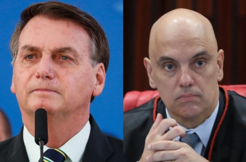 Imagem Jair Bolsonaro, e Alexandre Morais 