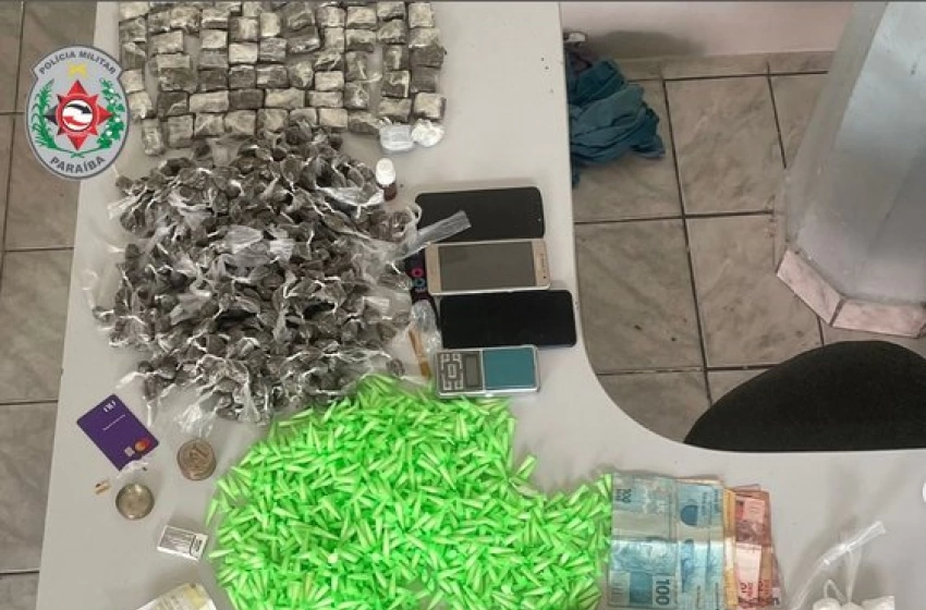 Imagem Material ilícito apreendido em ação da PM, no Sertão