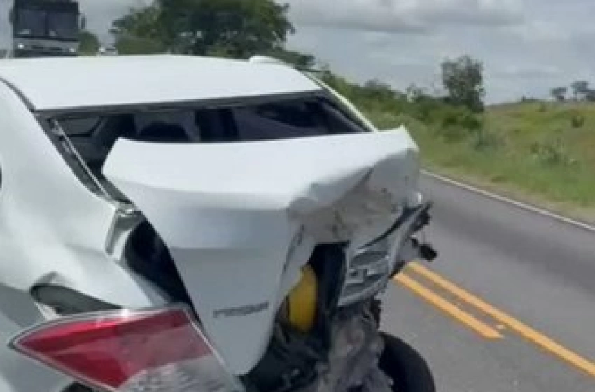 Imagem Colisão traseira na BR-230