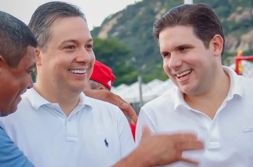 Imagem Deputado estadual Júnior Araújo (PSB) e o Deputado Federal, Hugo Motta