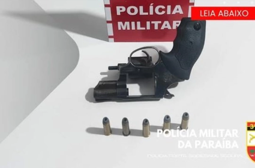 Imagem Arma apreendida em ação policial no município de Teixeira 