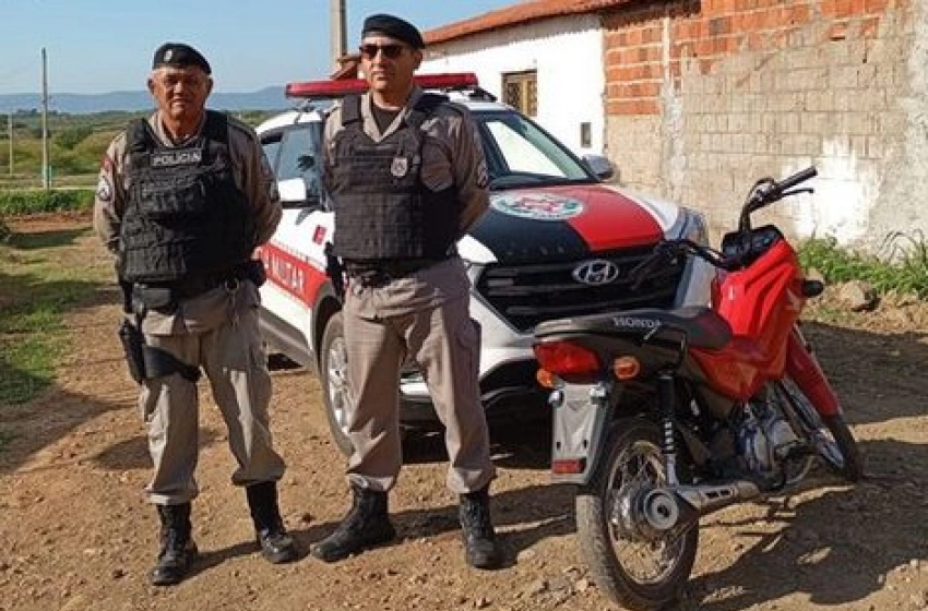 Imagem Motocicleta recuperada em ação da Polícia Militar