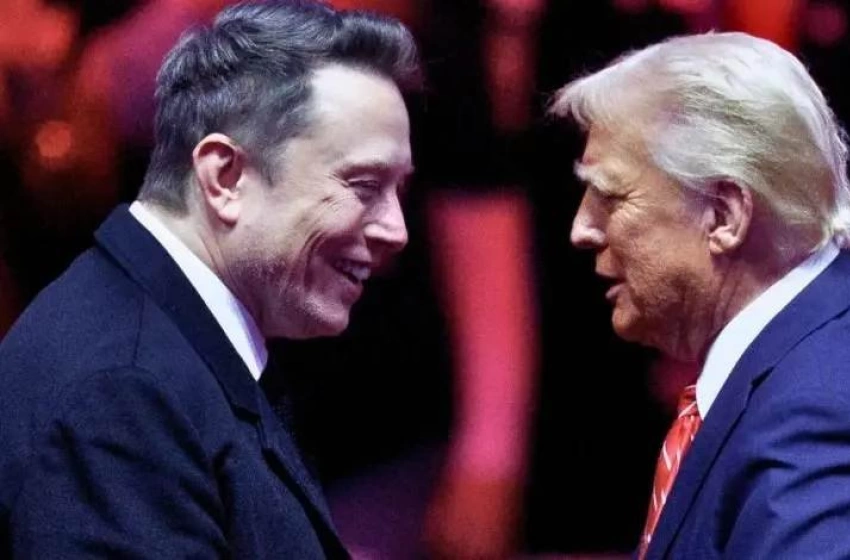 Imagem Elon Musk, e Donald Trump