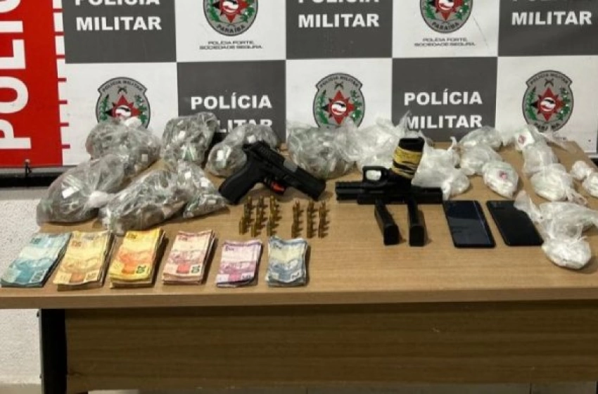 Imagem Material ilícito apreendido em ação da Polícia Militar