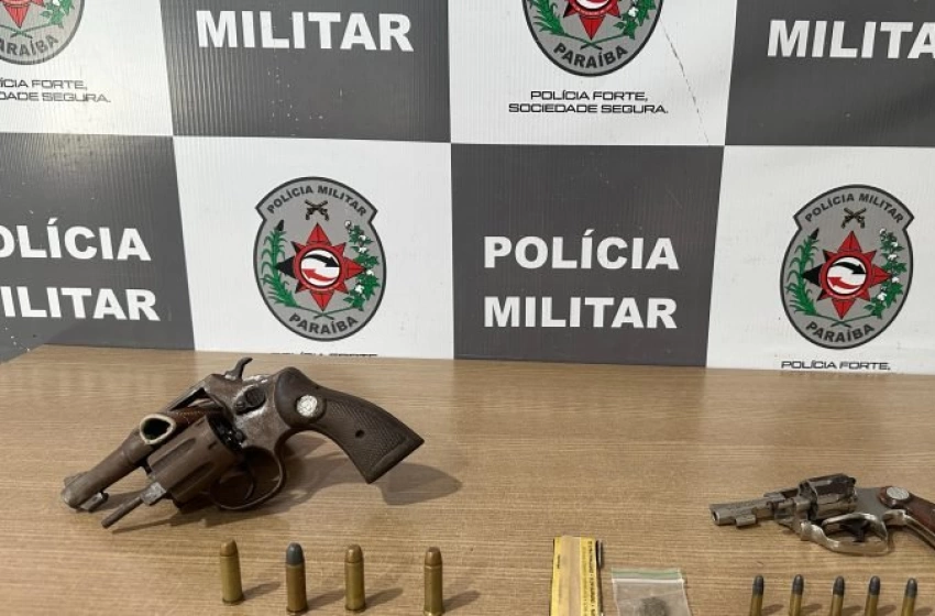 Imagem Armas apreendidas pela polícia militar em João Pessoa 