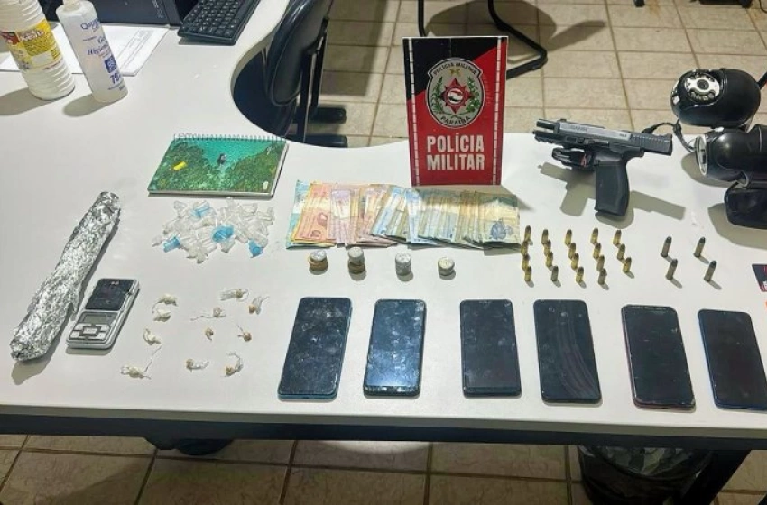 Imagem Material apreendido pela Rotam em São Bento 