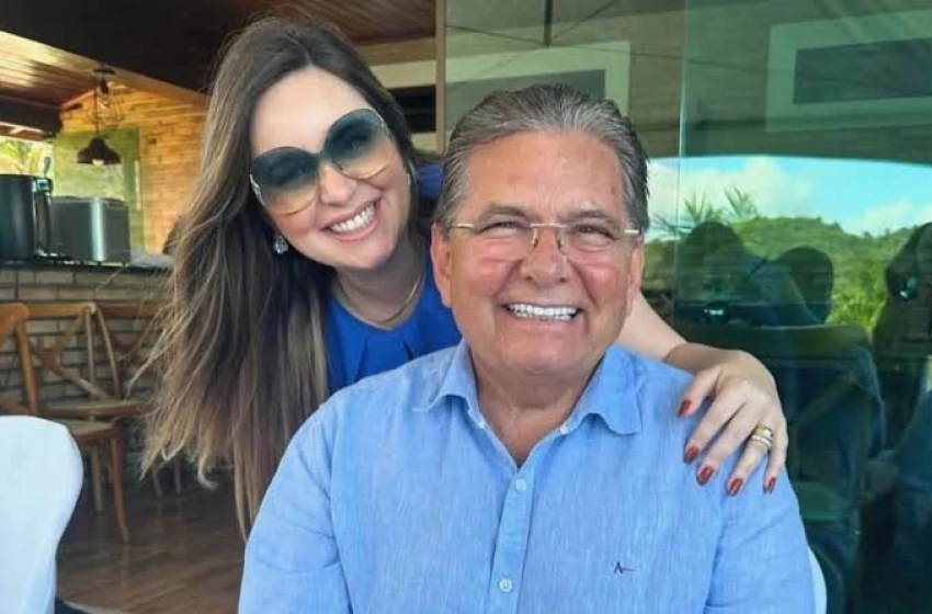 Imagem Alanna Galdino e o presidente da Assembleia Legislativa da Paraíba (ALPB), Adriano Galdino