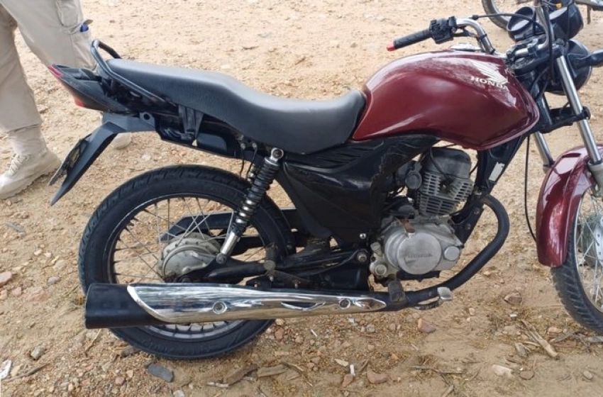 Imagem Motocielta apreendida pela PRF na Paraíba 