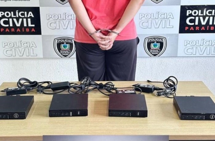 Imagem Prisão de suspeito de receptação qualificada de equipamentos furtados