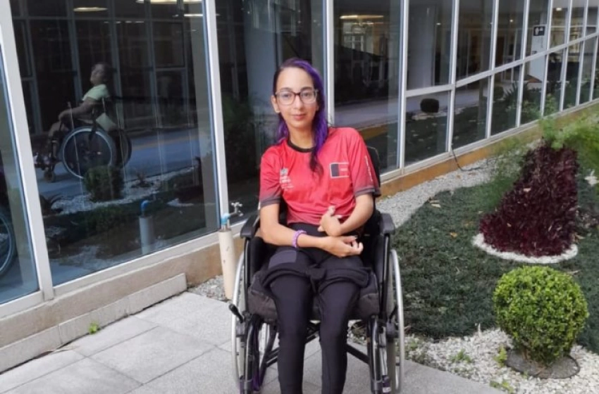 Imagem Jovem paratleta nascida no Instituto Cândida Vargas (ICV), em João Pessoa