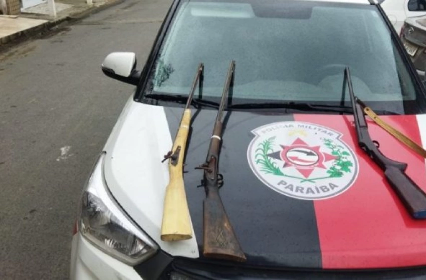 Imagem Apreensão de armas que seriam de suspeito de ameaçar a irmã