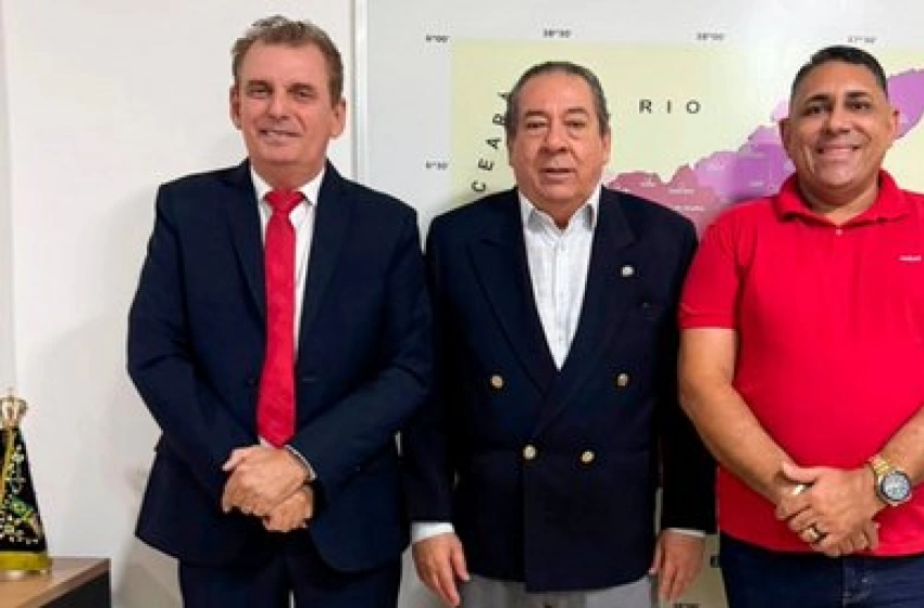 Imagem Deputado Chico Mendes, secretário Ronaldo Guerra e prefeito João Neto