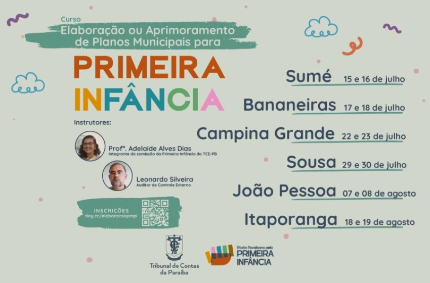 Imagem TCE-PB inicia nova capacitação regional para fortalecer políticas públicas voltadas à primeira infância