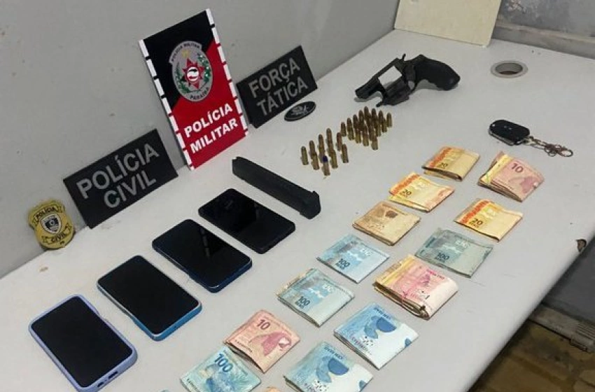 Imagem Material ilícito apreendido em ação das Polícias Militar e Civil