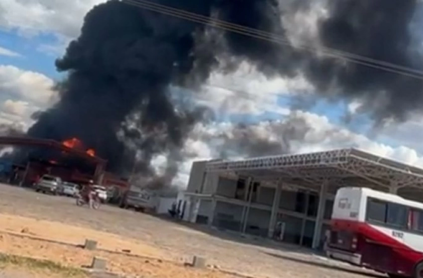 Imagem Local do incêndio em Sousa