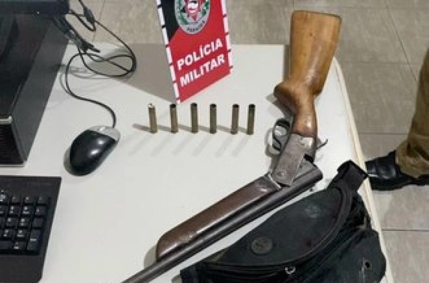 Imagem Arma de fogo apreendida em ação da Polícia Militar