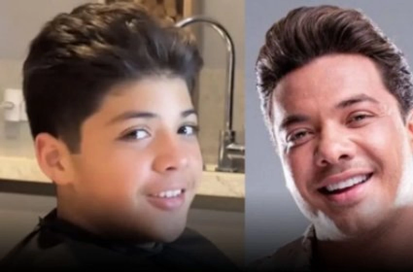 Imagem Yhudi e seu pai Wesley Safadão